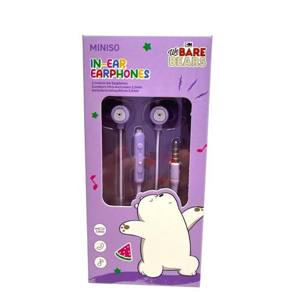 Imagem de Fone De Ouvido Intraauricular We Bare Bears Polar Miniso