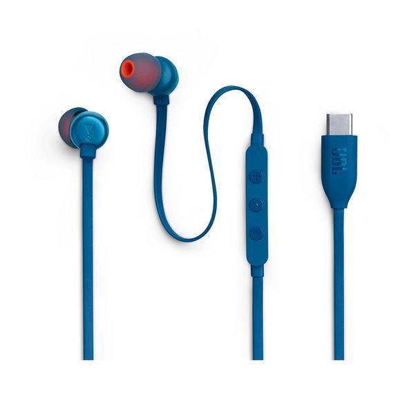 Imagem de Fone de Ouvido JBL TUNE 310 C/ Fio USB-C Azul