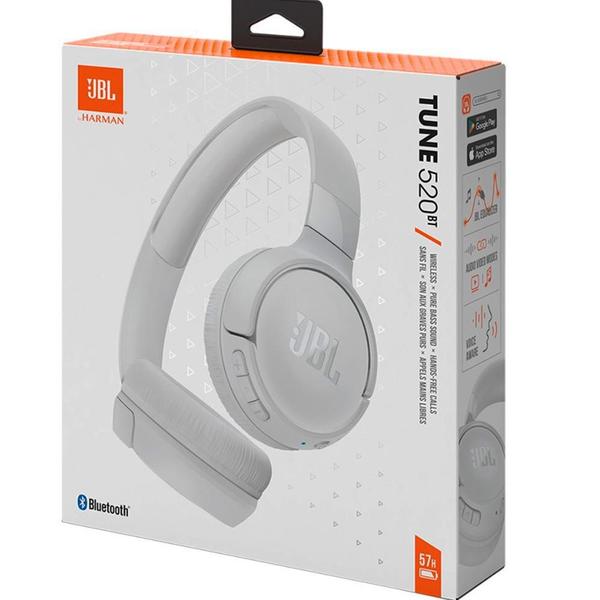 Imagem de Fone de Ouvido JBL Tune 520BT Bluetooth Sem Fio JBLT520BTWHT Branco