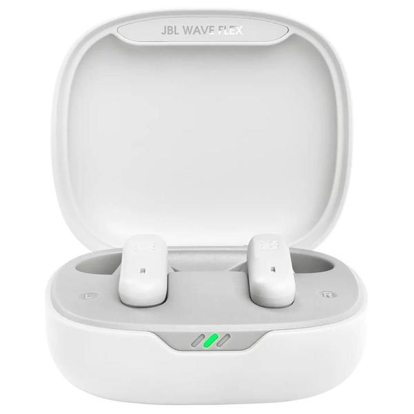 Imagem de Fone de Ouvido JBL Wave Flex, Bluetooth, Resistente á Água e Poeira, Branco - JBLWFLEXWHT