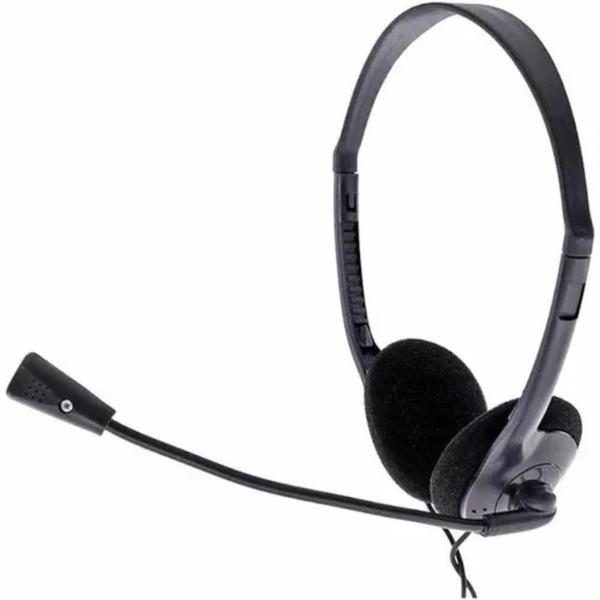 Imagem de Fone De Ouvido Microfone Preto Gamer Ajustável Headset F-024