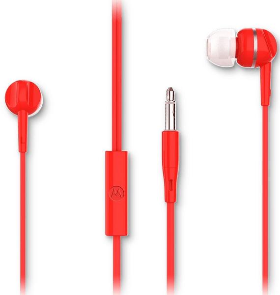 Imagem de Fone de Ouvido Motorola Earbuds 105 Jack 3.5MM com Microfone - Vermelho