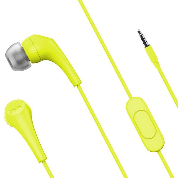 Imagem de Fone De Ouvido Motorola Earbuds 2 Com Microfone E Isolamento De Ruído Verde Limão