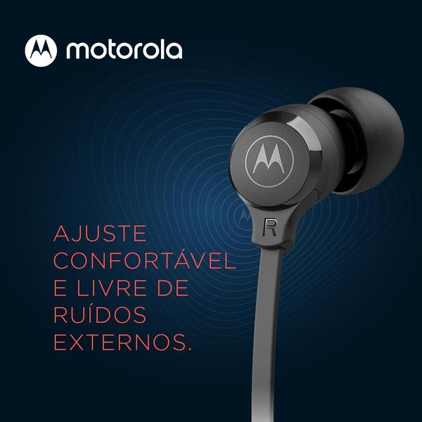 Imagem de Fone De Ouvido Motorola Earbuds 3-S com Microfone Conexão P2 com fio 1,2 Metros - Preto