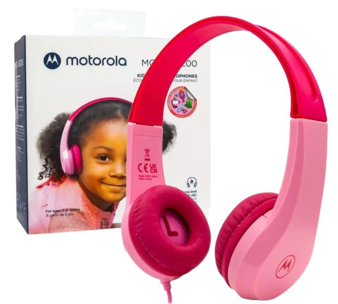 Imagem de Fone De Ouvido Motorola Kids, Isolamento de ruido - flexível e tem almofada anti-alérgica - Original com NF