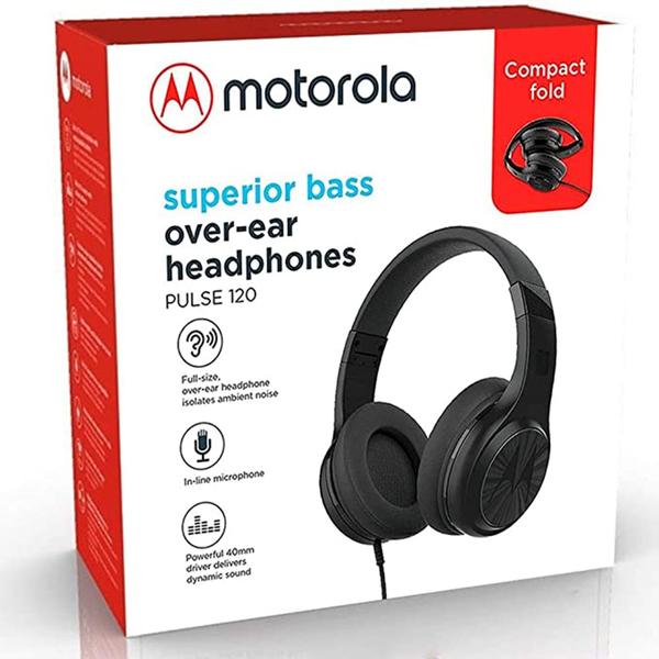 Imagem de Fone de Ouvido Motorola Pulse 120 com Microfone P2 3,5mm Preto Lacrado