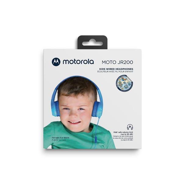 Imagem de Fone De Ouvido Original Motorola Moto JR 200 Kids, Isolamento de ruido - Azul