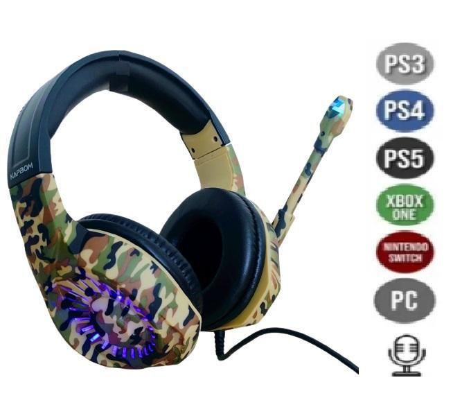 Imagem de Fone De Ouvido Over-Ear Gamer Com Luz Rgb Led Pc Games