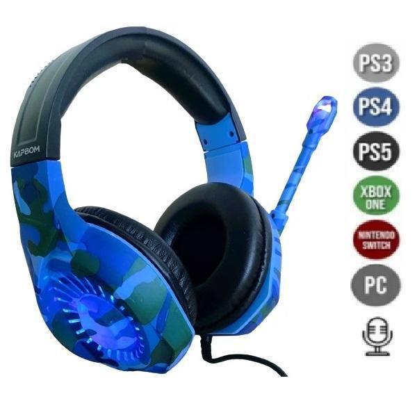 Imagem de Fone De Ouvido Over-Ear Gamer Com Luz Rgb Led Pc Games