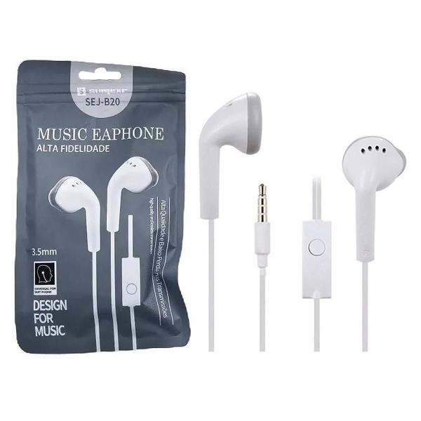 Imagem de Fone De Ouvido P2 Estéreo Com Microfone Earphone Branco