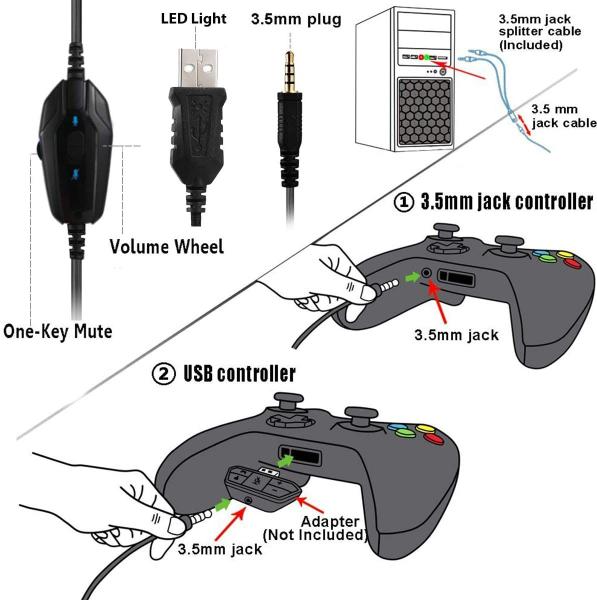 Imagem de Fone de ouvido para jogos com microfone e graves profundos