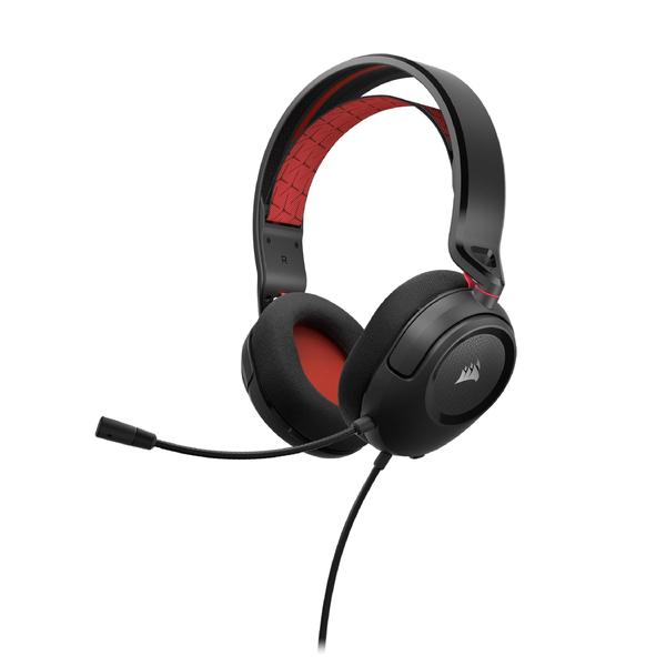 Imagem de Fone de ouvido para jogos Corsair HS35 v2 com fio multiplataforma vermelho