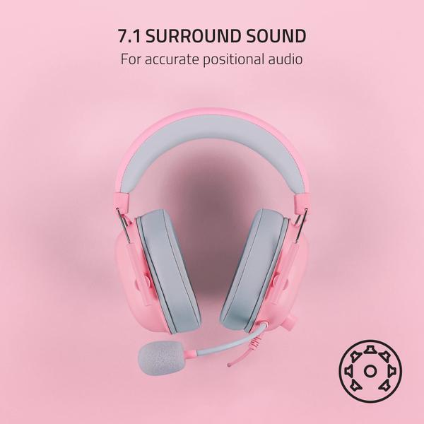 Imagem de Fone de ouvido para jogos Razer BlackShark V2 X 7.1 Surround Sound Pink