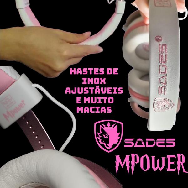 Imagem de Fone de ouvido para jogos SADES MPOWER Stereo para PS4 PC Mobile - Angel