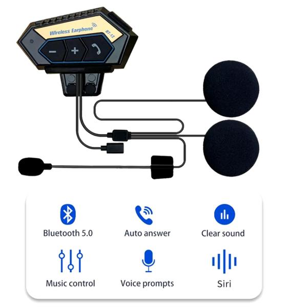 Imagem de Fone De Ouvido Pra Moto Capacete Bluetooth Estéreo Multifuncional Recebe Ligação Anti Interferencia