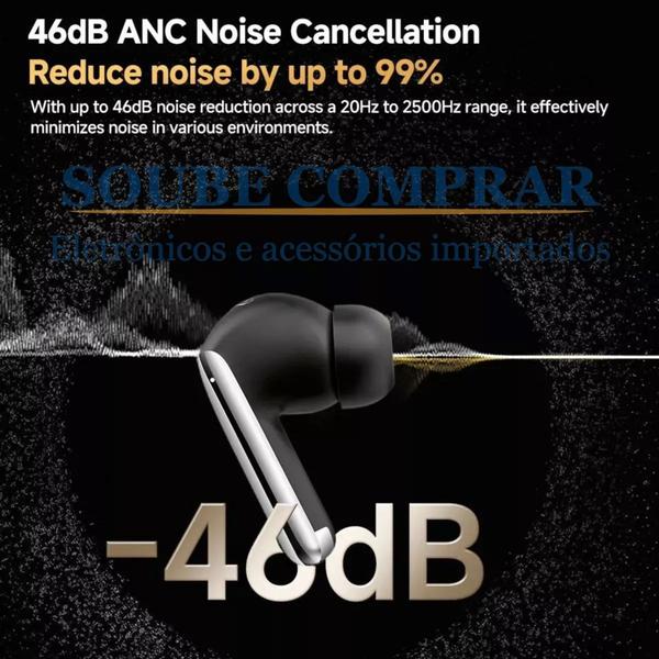 Imagem de Fone De Ouvido QCY HT08 Melobuds Pro Bt 5.3 Anc Cancelamento de Ruído 34h 46db 6 Mic