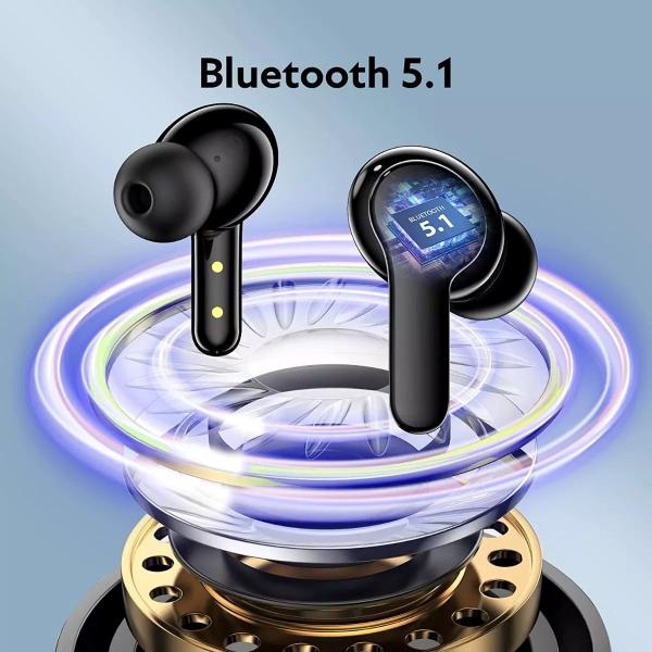 Imagem de Fone De Ouvido Qcy T13 Com 4 Microfones E Bluetooth 5.1 Cor Preto