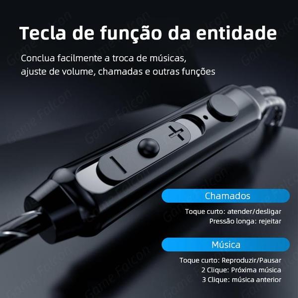 Imagem de Fone de Ouvido QKZ Hi6T com Microfone In Ear Gamer DJ Retorno de Palco c/ Case