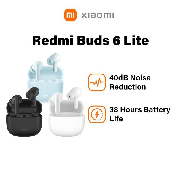 Imagem de Fone de Ouvido Redmi Buds 6 Lite Bluetooth 5.3 Hybrid ANC Preto