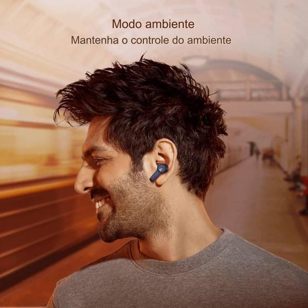 Imagem de Fone De Ouvido Sem Fio Bluetooth Airdopes 411 Anc Boat Bege