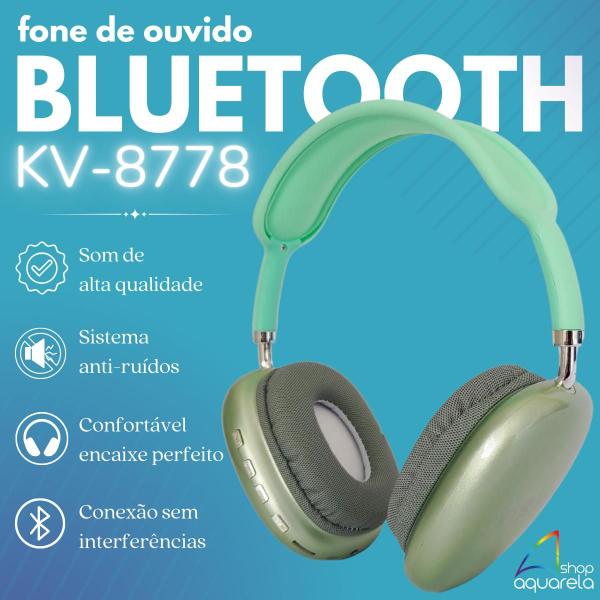 Imagem de Fone de Ouvido Sem Fio Bluetooth Cores Wireless Headset Cancelamento de Ruído