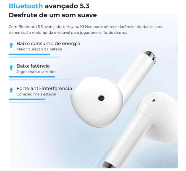 Imagem de Fone De Ouvido Sem Fio Bluetooth Haylou X1 Neo Bt 5.3