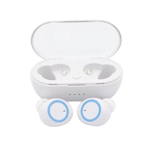 Imagem de Fone de Ouvido Sem Fio Bluetooth TWS Y50 Branco com Azul