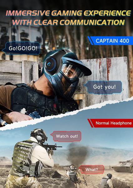 Imagem de Fone de ouvido sem fio para jogos KAPEYDESI Captain 400 com Bluetooth 5.2