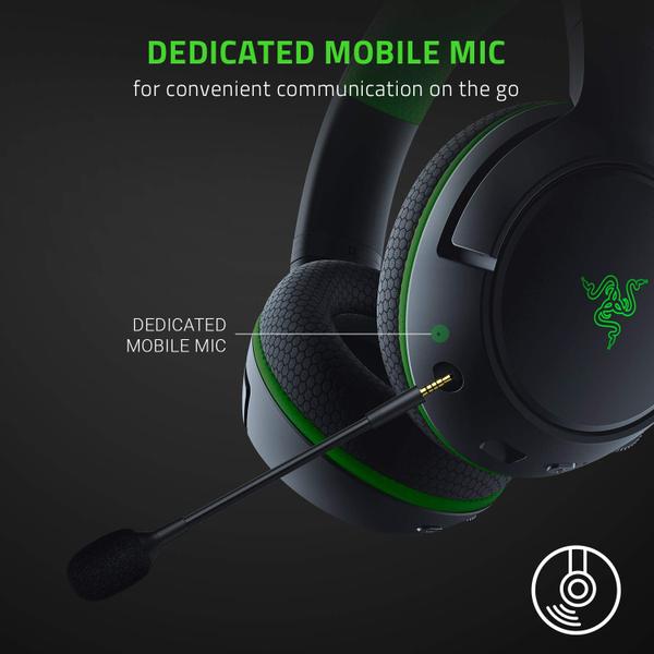 Imagem de Fone de ouvido sem fio para jogos Razer Kaira Pro para Xbox Series X  S: drivers TriForce Titanium de 50 mm  microfone supercardioide, equalizador móvel dedicado e emparelhamento Bluetooth 5.0 preto