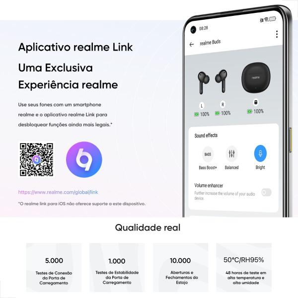 Imagem de Fone De Ouvido Sem Fio Realme Buds T110 Bluetooth Tws