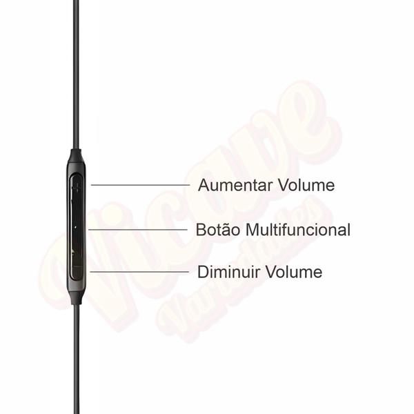 Imagem de Fone de Ouvido Tipo C Intra-auricular com Fio estéreo Cabo Reforçado - Lehmox