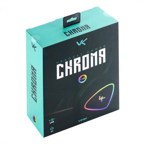 Imagem de Fone de Ouvido Vinik Headset Gamer Chroma com Fio Preto RGB - GH800