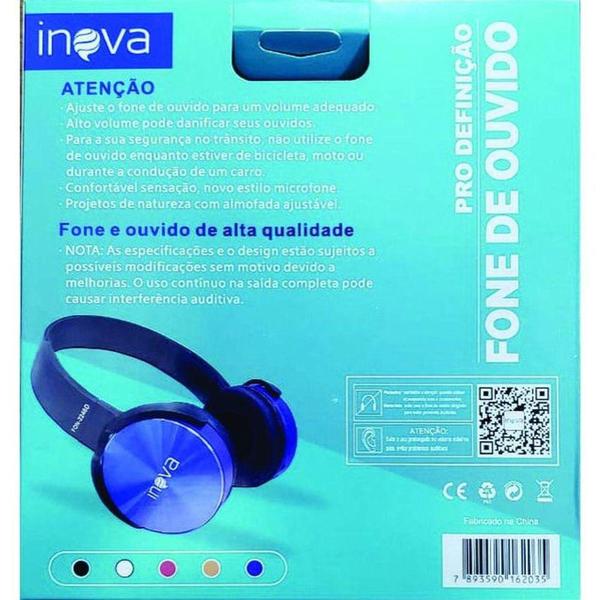 Imagem de Fone de Ouvido Wireless Bluetooth Inova Pro Definição Microfone