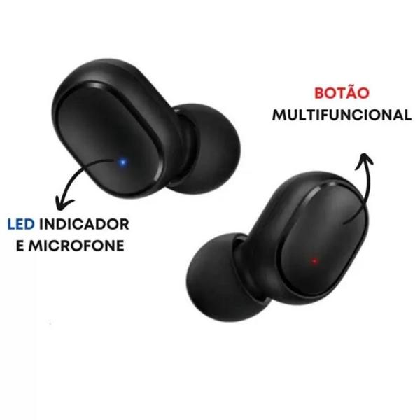 Imagem de Fone de Ouvodo E6s 5.0 Toque Mini Sem Fio Bluetooth Headset TWS Esportes Earbuds Cor Preto