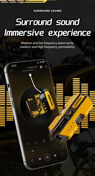 Imagem de Fone Gamer Bluetooth Android Ios 5.3 Transformers Bumblebee