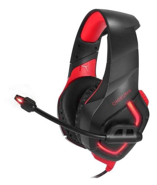 Imagem de Fone Gamer Headset Onikuma Pc Xbox Ps4 K1-B Preto E Vermelho