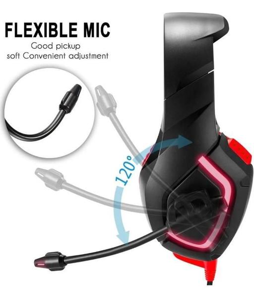 Imagem de Fone Gamer Headset Onikuma Pc Xbox Ps4 K1-B Preto E Vermelho