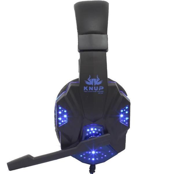 Imagem de Fone Gamer Knup Kp-397 + Adaptador Para Ps4 Gamer Azul