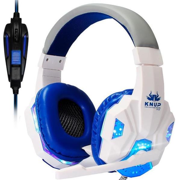 Imagem de Fone Gamer Knup Kp-397 + Adaptador Para Ps4 Gamer Branco