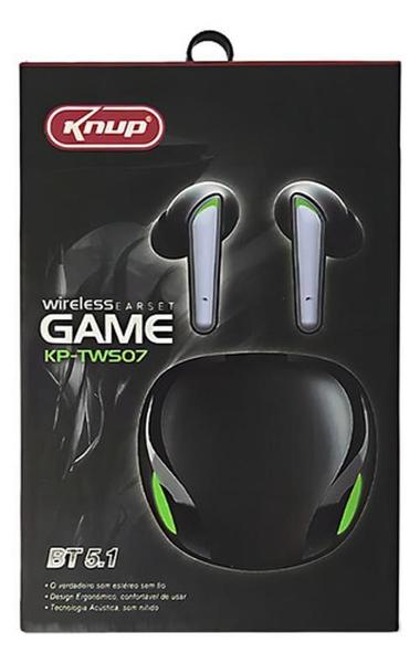 Imagem de Fone Gamer Knup Kp-Tws07 Cor Preto