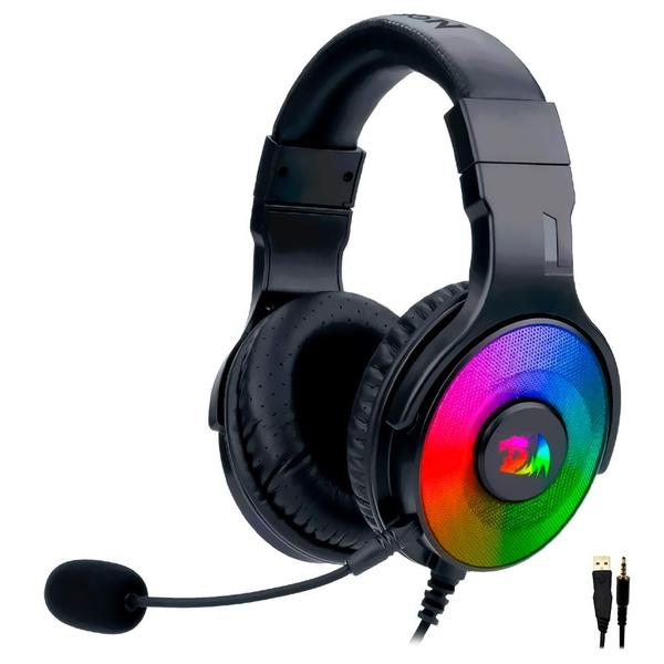 Imagem de Fone Gamer Redragon H350RGB-1 Pandora 2 RGB / Com Fio - Preto