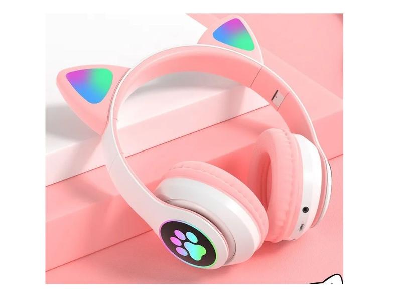 Imagem de Fone Gatinho Headset Sem Fio Led Bluetooth Infantil Meninas