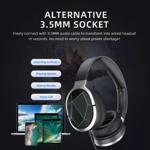 Imagem de Fone Headphone com Microfone Gamer Celular Notebook Bluetooth Dobrável Estéreo Potente Awei A799bl