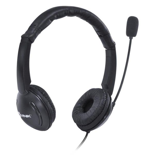 Imagem de Fone Headset Corp Usb Com Microfone - Preto - Vk390 - VINIK