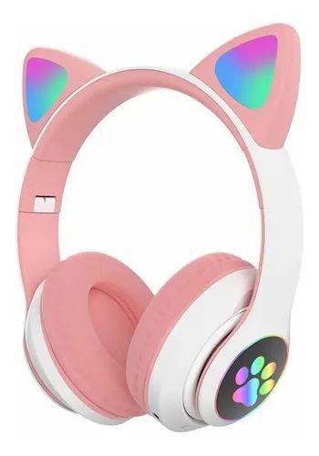 Imagem de Fone Headset de Gatinho Bluetooth Orelha De Gato Luz Led - HEADSET