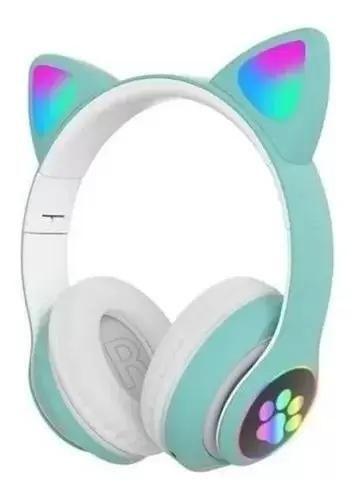 Imagem de Fone Headset de Gatinho Bluetooth Orelha De Gato Luz Led - HEADSET -