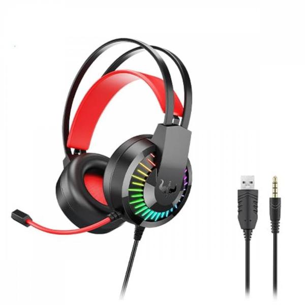 Imagem de Fone Headset Gamer com Microfone Rotativo LED OVLENG GT68