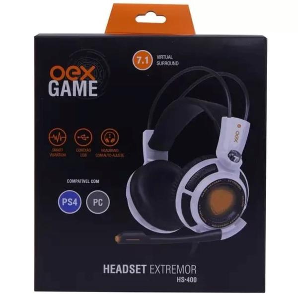 Imagem de Fone headset gamer extremor hs400 usb oex branco