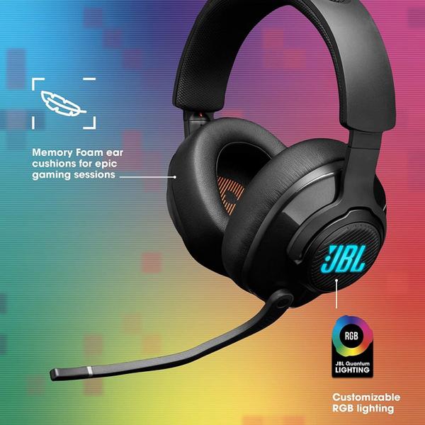 Imagem de Fone Headset Gamer JBL Quantum 400 RGB Driver 50mm Preto over-ear para jogos de PC ou celular