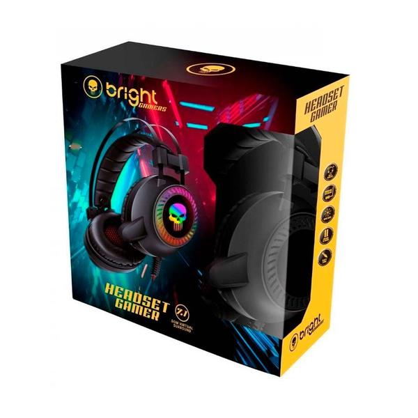 Imagem de Fone Headset Gamer microfone cabo 2m 7.1 RGB 591 Bright